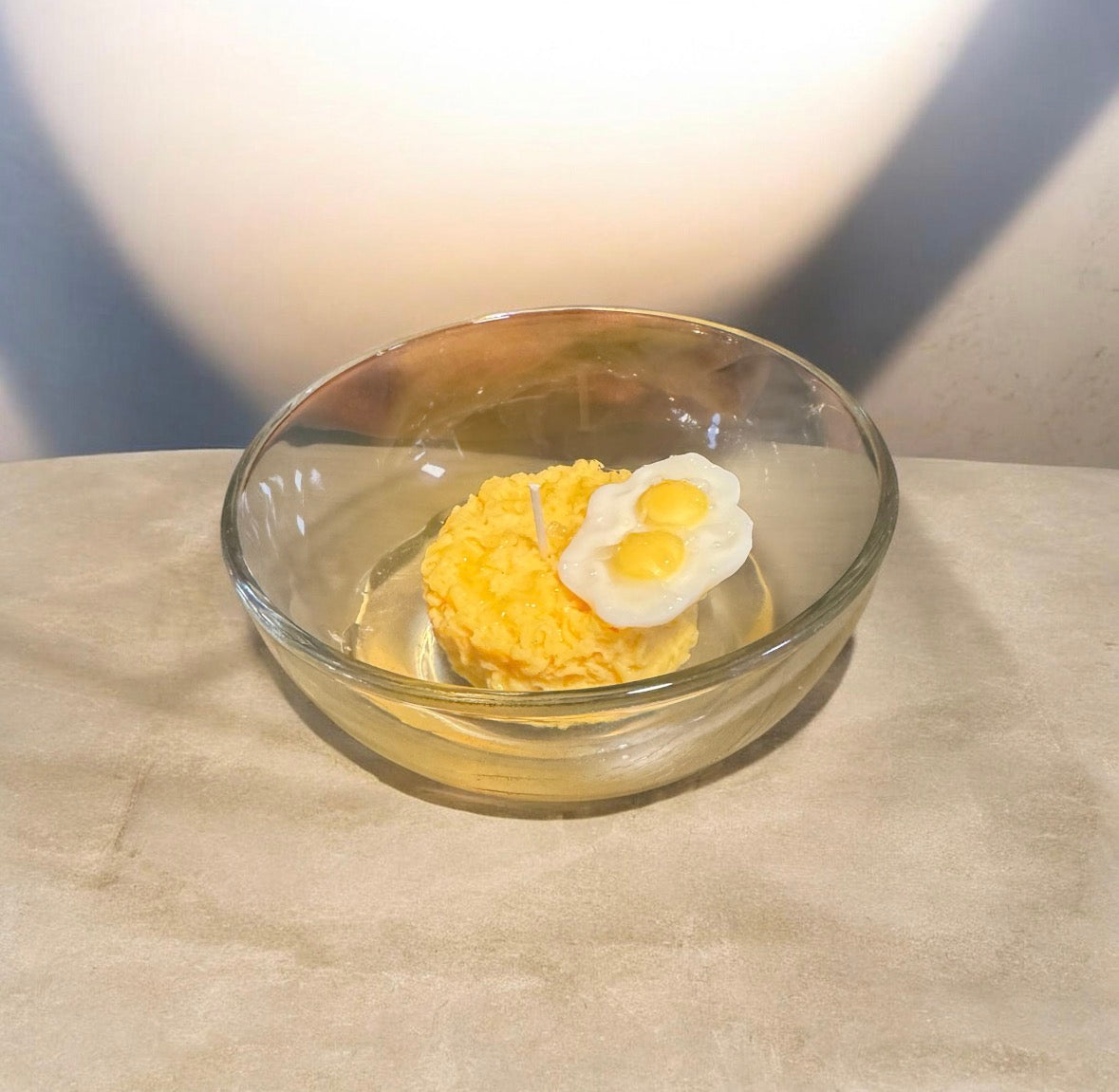 Ramen 🍜 noodles and 🍳 eggs candles